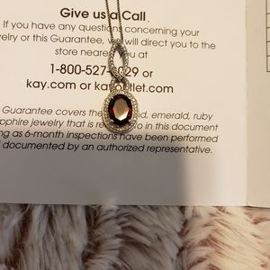 NWOT Garnet necklace with diamond accents